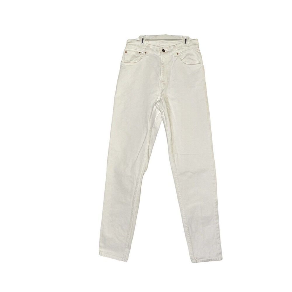 Levis 550 Vtg 90s Womens Jeans Sz 9 Long Made In Usa White Denim Jeans Mom